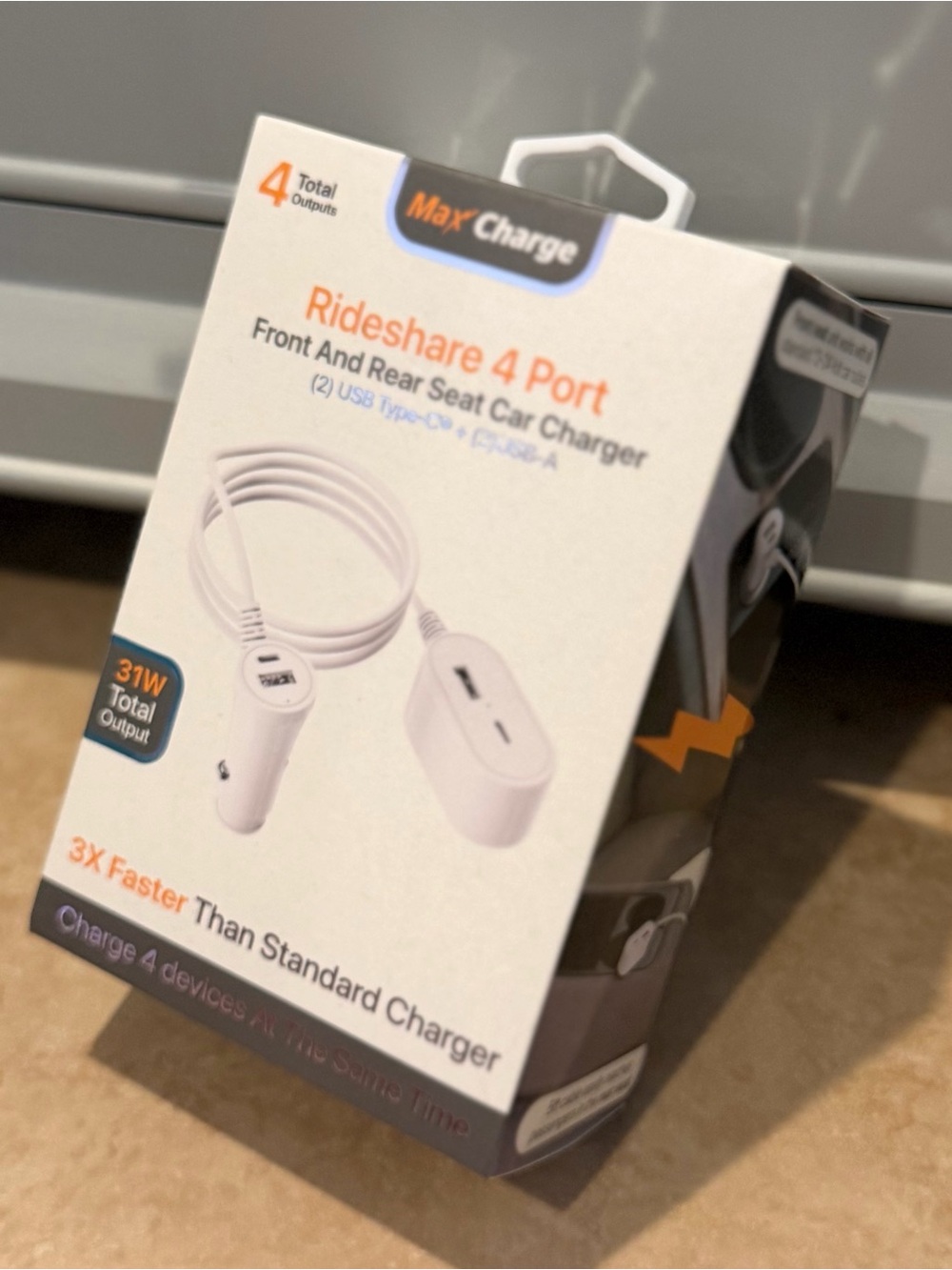 Rideshare 4-Port Car Charger